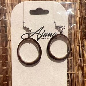 Ajuna Brown Hoop Earrings